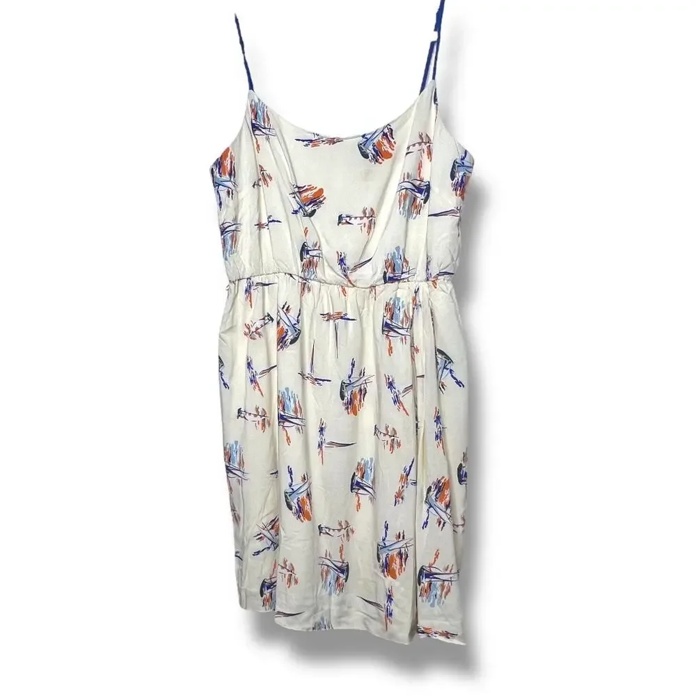 Antonio Melani Cream Spaghetti Strap SailBoat Dress Size 14 - Picture 2 of 8